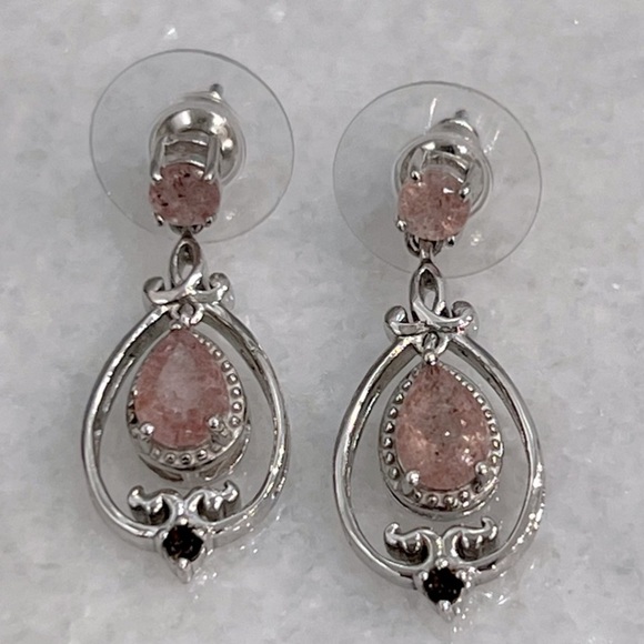 Jewelry - Cherry Tanzurine Brazilian Smoky Quartz Sterling Silver Drop Earrings